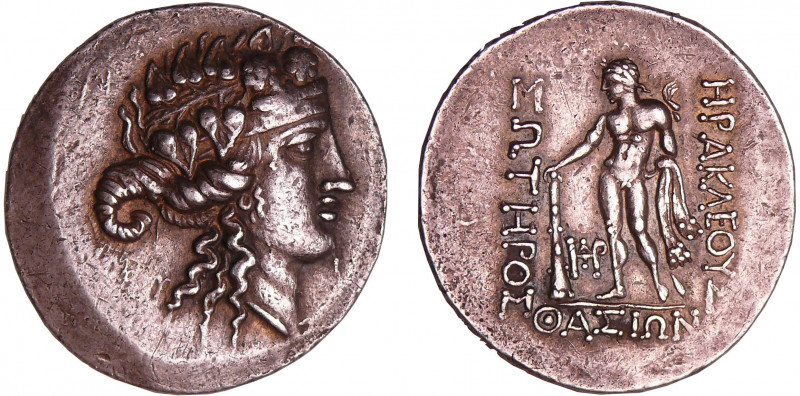 Thrace - Thasos - Tétradrachme (après 146 av. J.-C.)
A/ Anépigraphe. Tête de Di...