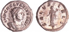 Tacite - Aurélianus (275-276, Ticinum) - La Santé
A/ IMP C M CL TACITVS AVG Buste radié et lauré à droite. 
R/ SALVS PVBLI // T La Santé debout à dr...