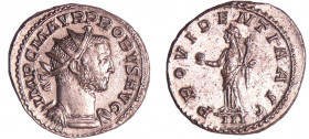 Probus - Aurélianus (276, Lyon) - La Providence
A/ IMP C M AVR PROBVS AVG Buste radié et drapé à droite. 
R/ PROVIDENTIA AVG // III. La Providence à...