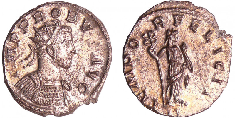 Probus - Aurélianus (281, Lyon) - La Félicité
A/ IMP PROBVS AVG Buste radié et ...