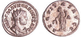 Carin - Aurélianus (283-284, Lyon) - La Pudeur
A/ IMP C M AVR CARINVS AVG Buste radié, drapé et cuirassé à droite. 
R/ AEQVITAS AVGG -|A La Pudeur d...