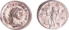 Dioclétien - Aurélianus (289-290, Lyon) - Jupiter
A/ IMP DIOCLETIANVS AVG Buste radié et cuirassé à droite. 
R/ IOVI AVGG // P Jupiter debout à gauc...