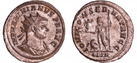 Maximien Hercule - Aurélianus (285-286, Rome)
A/ IMP MAXIMIANVS P F AVG Buste radié, drapé et cuirassé à droite. 
R/ IOVI CONSERVAT AVGG // XXIA. Ju...