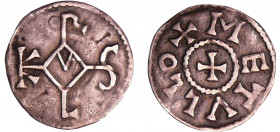 Charles II Le Chauve (840-877) - Obole (Melle)
A/ Monogramme de Karlus 
R/ + METVLLO Croix.
TTB
Nou.43-Dey.622-MG.1060
Ar ; 0.76 gr ; 18 mm
Monn...