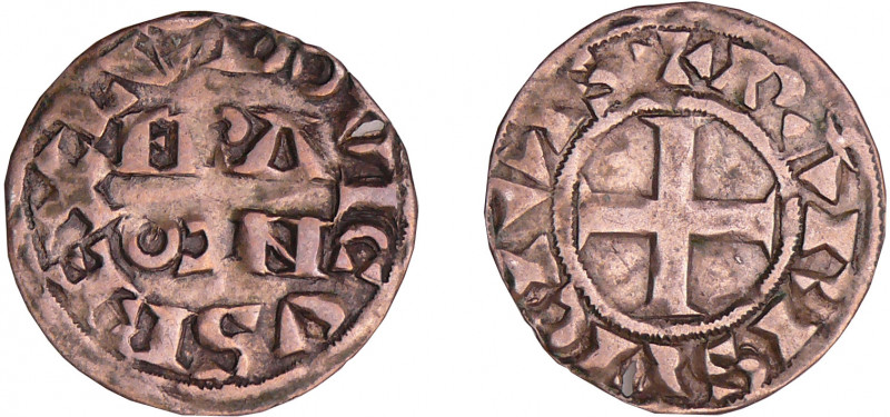 Louis VII (1137-1180) - Denier de Paris - 3ème type
A/ LVDOVICVS REX // FRA OCN...