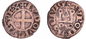 Louis IX (1245-1270) - Denier tournois
A/ + LVDOVICVS REX. Croix. 
R/ + TVRONVS CIVIS. Châtel tournois. 
TB
Dy.193-C.184-L.201
Ar ; 0.84 gr ; 18 ...