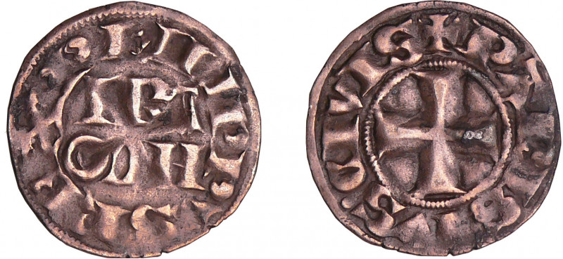 Philippe IV (1285-1314) - Denier Parisis à l'O rond
A/ PHILIPPVS REX dans le ch...