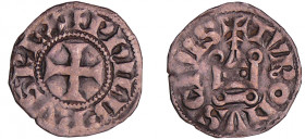 Philippe IV (1285-1314) - Obole tournois à l'O long
A/ + PHILIPPVS REX. Croix. 
R/ + TVRONVS CIVIS. Châtel tournois. 
TTB
Dy.226-L.227-L.231
Ar ;...