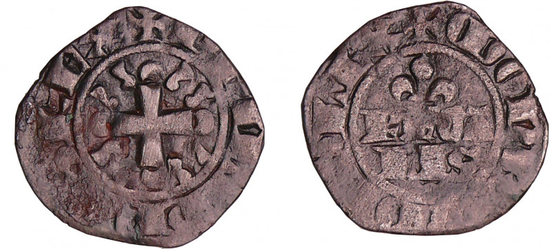Philippe IV (1285-1314) - Double Parisis - 1ère émission
A/ + PhILIPPVS REX. Cr...