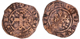 Philippe IV (1285-1314) - Double Parisis - 1ère émission
A/ + PhILIPPVS REX. Croix feuillue. 
R/ mOnETA. DVPLEX. REGA/LIS en deux lignes sous une fl...