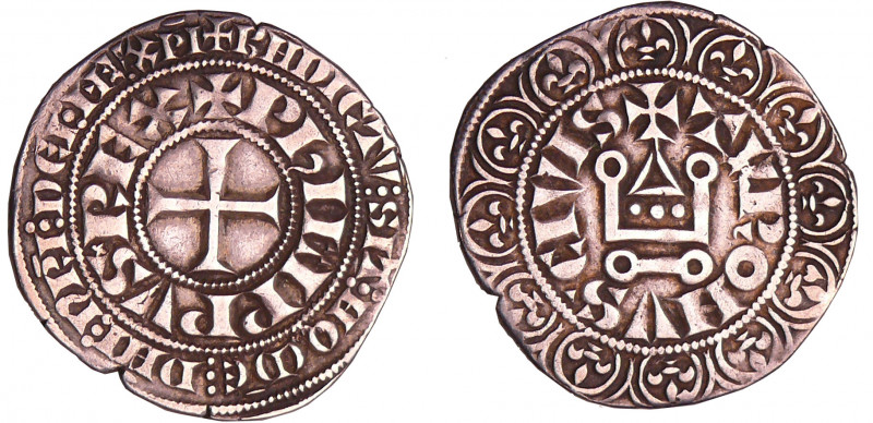 Philippe V (1316-1322) - Gros tournois (1 mars 1318)
A/ + BNDICTV: SIT: NOmE: D...
