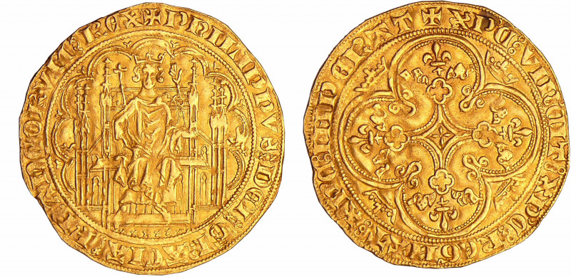 Philippe VI (1328-1350) - Chaise d'or - (17 juillet 1346)
A/ PHILIPVS DEI GRACI...
