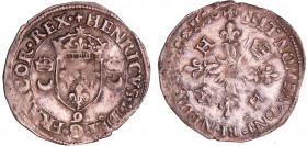 Henri II (1547-1559) - Douzain aux croissants - 1550 9 (Rennes)
A/ HENRICVS 2 DEI G FRANCOR REX. Ecu de France accosté de deux croissants couronnés. ...
