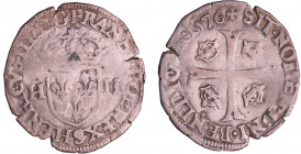 Henri III (1574-1589) - Douzain - 1er type - 1576 S (Troyes)
A/ HENRICVS III D G FRAN ET POL REX. Ecu de France couronné et accosté de deux H. 
R/ S...