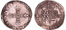 Henri IV (1589-1610) - Quart d'écu de Béarn - 1606 (Morlaàs)
A/ HENRICVS. IIII. D. G FRANC. ET. NAVA. REX. DB. Croix fleurdelisée. 
R/ GRATIA. DEI. ...