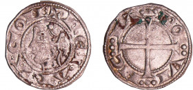 Provence - Alphonse II d'Aragon - Denier
Alphonse II d'Aragon (1196-1209). A/ + REX° ARA°GONE, (N et E liés). Tête couronnée de profil, à gauche. 
R...