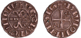 Bourgogne - Hugues IV - Denier (Dijon)
Hugues IV (1218-1272). A/ VGO BVRGVNDIE Dans le champ DVX entre deux traits sur une anille.
R/ + DIVIONENSIS ...
