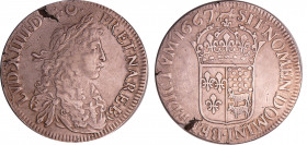Louis XIV (1643-1715) - Ecu de Béarn au buste juvénile - 1667 (Pau)
TTB
L4L.205-Ga.208
Ar ; 26.86 gr ; 40 mm