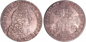Louis XIV (1643-1715) - Ecu aux 8 L, 1er type - 1691 B (Rouen) flan réf.
TTB+
L4L.245-Ga.216
Ar ; 27.10 gr ; 39 mm
