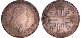 Louis XIV (1643-1715) - ½ écu aux 8 L, 1er type - 1691 X (Amiens) flan réf.
TTB
L4L.246-Ga.184
Ar ; 13.33 gr ; 33 mm