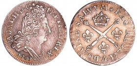 Louis XIV (1643-1715) - 10 sols aux insignes - 1707 A (Paris)
SUP
L4L.334-Ga.133
Ar ; 3.06 gr ; 23 mm