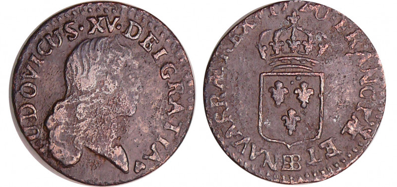 Louis XV (1715-1774) - Liard au buste enfantin - 1720 BB (Strasbourg)
TTB
L4L....