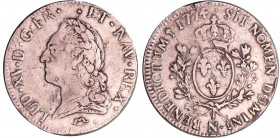 Louis XV (1715-1774) - Ecu à la vieille tête - 1774 N (Montpellier)
TB+
L4L.512-Ga.323
Ar ; 29.14 gr ; 41 mm