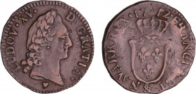 Louis XV (1715-1774) - ½ sol d’Aix - 1772
TB+
L4L.518-Ga.274
Cu ; 6.49 gr ; 25 mm