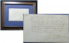 Rare autographe du graveur général du roi Louis XV, Joseph Charles Roetters, 1761
Important autographe de 1761, signé du Graveur Général de Louis XV:...