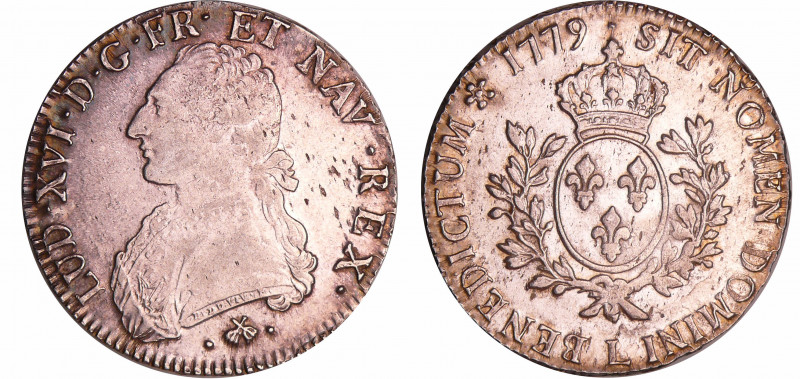 Louis XVI (1774-1792) - Ecu aux branches d’olivier - 1779 L (Bayonne)
TTB
L4L....