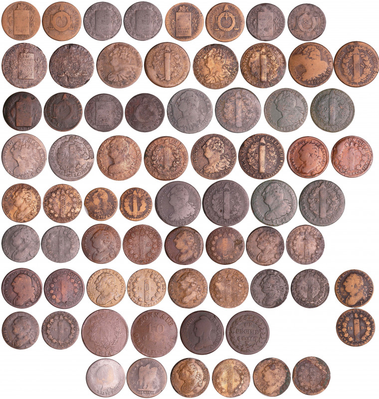 Constitution (1791-1792) - Convention (1792-1795) - Collection de 35 monnaies
2...