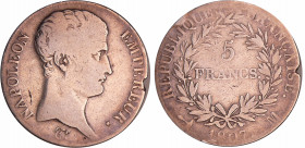 Napoléon 1er (1804-1814) - 5 francs calendrier grégorien 1807 M (Toulouse)
B+
Ga.581-F.304
Ar ; 24.24 gr ; 37 mm