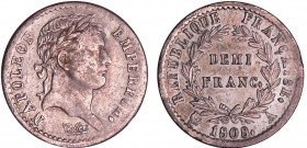 Napoléon 1er (1804-1814) - 1/2 franc revers république 1808 A (Paris)
TTB
Ga.398-F.177
Ar ; 2.44 gr ; 18 mm