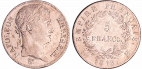 Napoléon 1er (1804-1814) - 5 francs revers empire 1813 M (Toulouse)
SUP
Ga.584-F.307
Ar ; 25.04 gr ; 37 mm