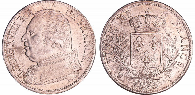 Louis XVIII (1815-1824) - 5 francs au buste habillé 1815 Q (Perpignan)
SUP
Ga....