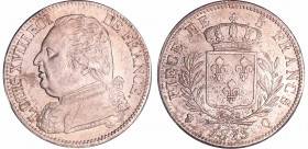 Louis XVIII (1815-1824) - 5 francs au buste habillé 1815 Q (Perpignan)
SUP
Ga.591-F.308
Ar ; 24.86 gr ; 37 mm