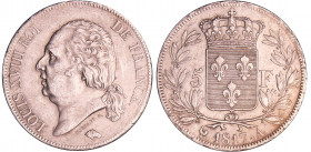 Louis XVIII (1815-1824) - 5 francs au buste nu 1817 A (Paris)
SUP
Ga.614-F.309
Ar ; 24.95 gr ; 37 mm