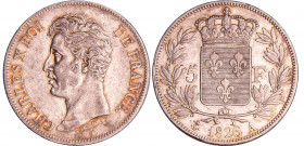 Charles X (1824-1830) - 5 francs 1er type 1826 A (Paris)
SUP
Ga.643-F.310
Ar ; 24.97 gr ; 37 mm