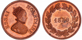 Louis-Philippe Ier (1830-1848) - Essai au module de la 10 centimes 1839
SPL
Maz.1141
Br ; 15.17 gr ; 30 mm