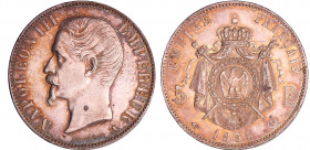 Napoléon III (1852-1870) - 5 francs tête nue 1855 A (Paris)
SUP
Ga.734-F.330
Ar ; 25.02 gr ; 37 mm