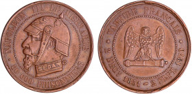 Napoléon III (1852-1870) - Satirique - Module de la 5 centimes 1870
SUP
MCN.60.45
Br ; 5.65 gr ; 27 mm