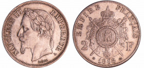 Napoléon III (1852-1870) - 2 francs tête laurée 1868 A (Paris)
SUP
Ga.527-F.263
Ar ; 9.98 gr ; 27 mm