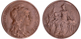 Troisième république (1871-1940) - 10 centimes Dupuis 1905
TTB
Ga.277-F.136
Br ; 9.79 gr ; 30 mm