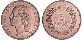 Troisième république (1871-1940) - 5 francs lavrillier 1933 essai
FDC
Maz.2563-GEM 137.8
Ni ; 11.54 gr ; 31 mm