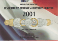 Cinquième république (1959- ) - Coffret BU 2001 Monnaie de Paris
BU