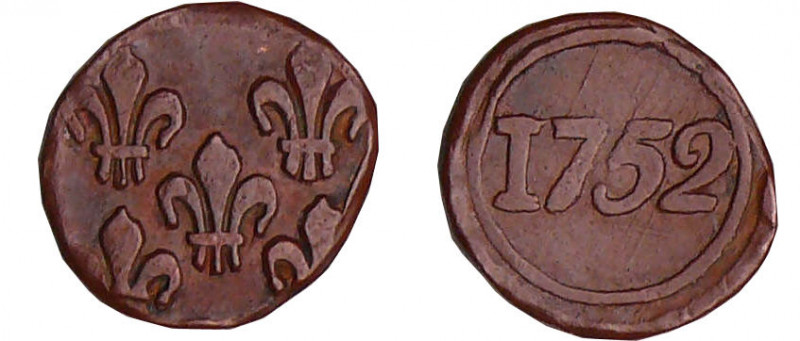 Inde - Territoire de Pondichéry - Louis XV (1715-1774) - 1/4 de biche 1752
TTB...