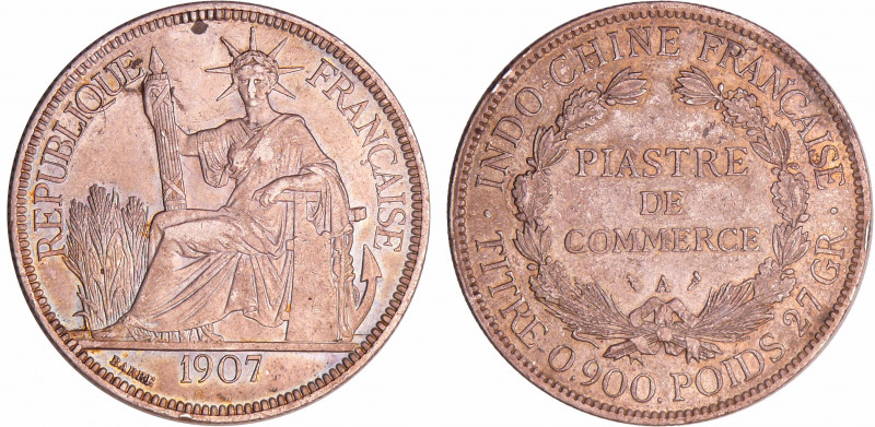 Indochine - Piastre 1907
SUP
Lecompte.290
Ar ; 26.91 gr ; 38 mm