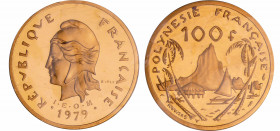 Polynésie Française - Piéfort 100 francs Or 1979 certificat N°008
FDC
Lecompte.125
Au ; 42.1 gr ; 30 mm
Monnaie frappée à 98 exemplaires. Certific...