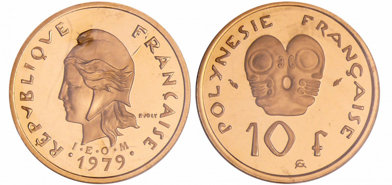 Polynésie Française - Piéfort 10 francs Or 1979 certificat N°001
FDC
Lecompte....
