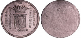 Eugenie de Montijo - Médaille uniface en étain "Les Espagnols conpartionte"
SPL
Etain ; 30.43 gr ; 40 mm
Médaille uniface.